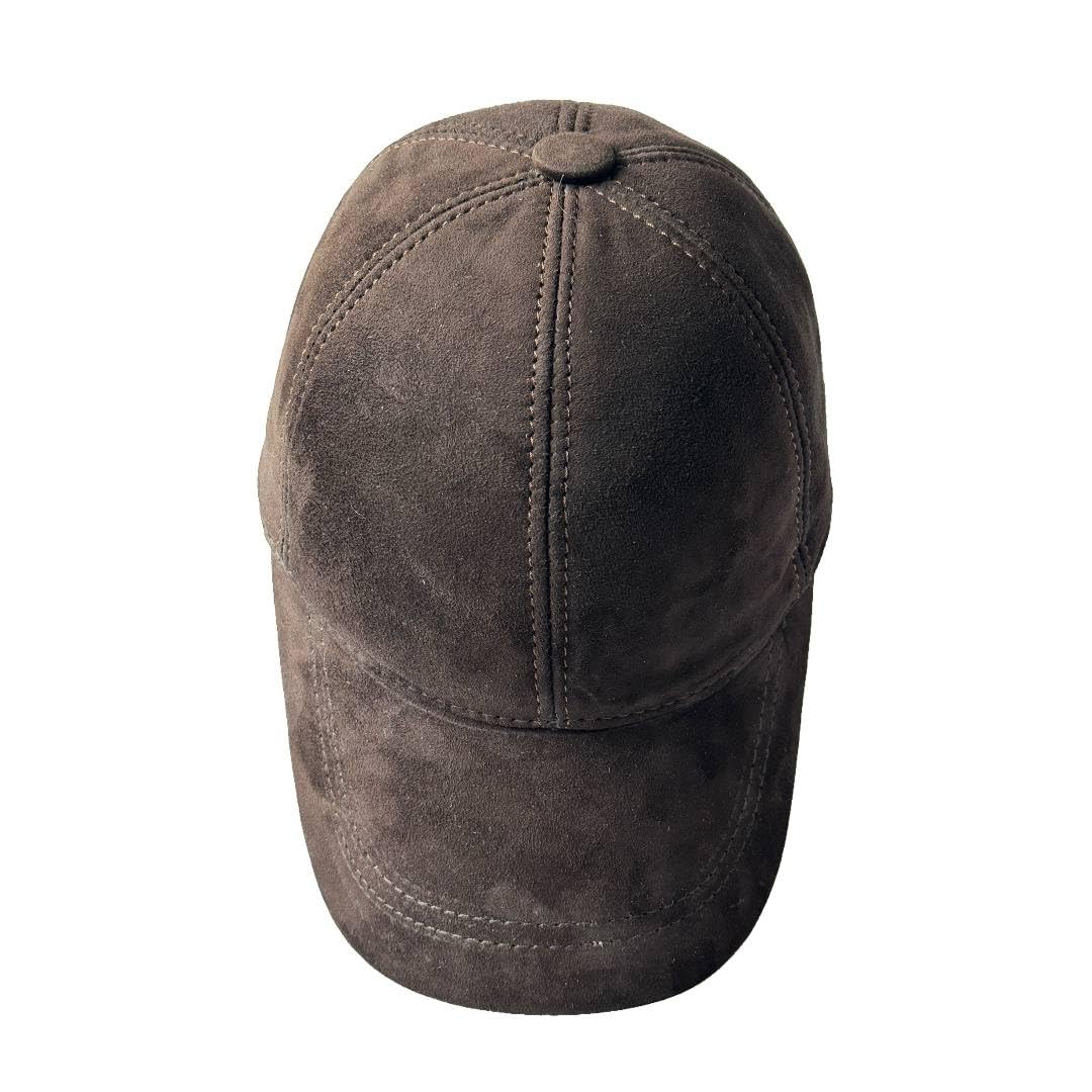 100% Real Genuine Lambskin Leather Baseball Cap Hat Sports Visor