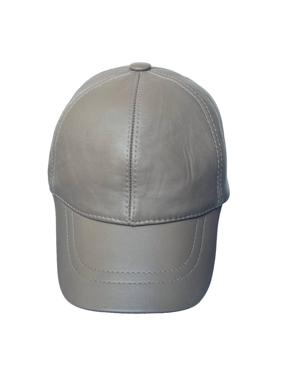 Lukkizara Leather Baseball Cap Genuine Lambskin Leather Hat Sports Visor Adjustable Strap