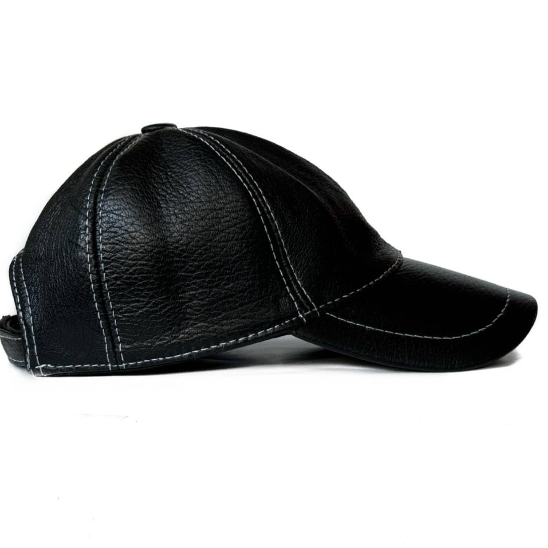 Genuine Leather Baseball Cap 100% Real Lambskin Leather Hat | Ball Cap