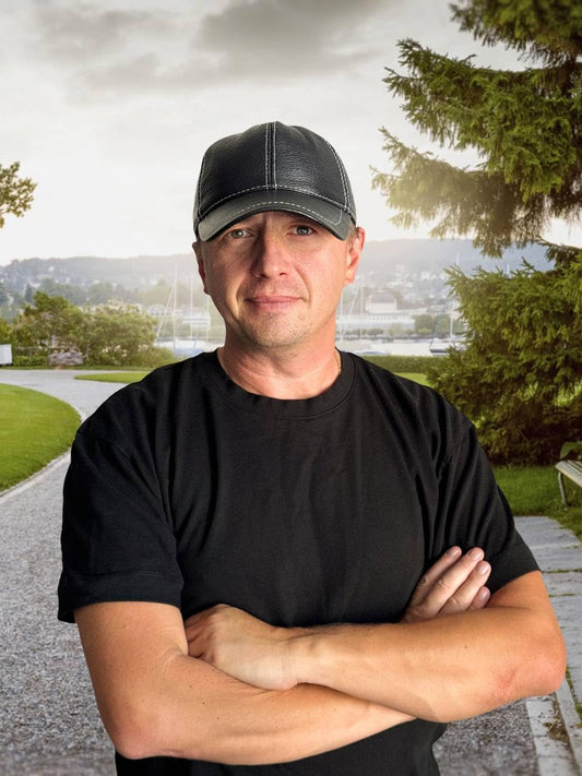 Lukkizara Genuine Leather Unisex Baseball Cap - 100% Lambskin Leather Adjustable Dad Hat