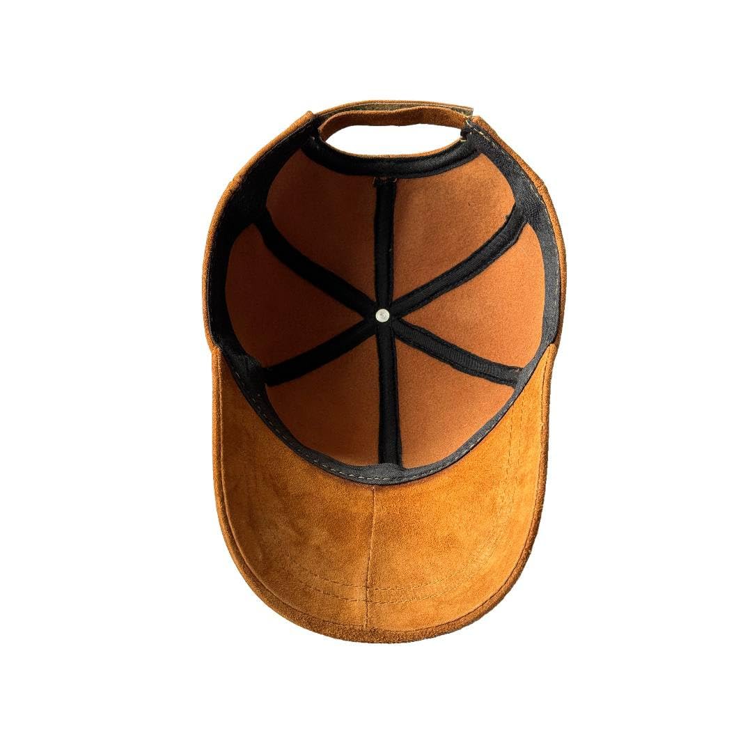 Lukkizara Real Suede Leather Lambskin Outdoor Unisex Baseball Sport Hat Tan