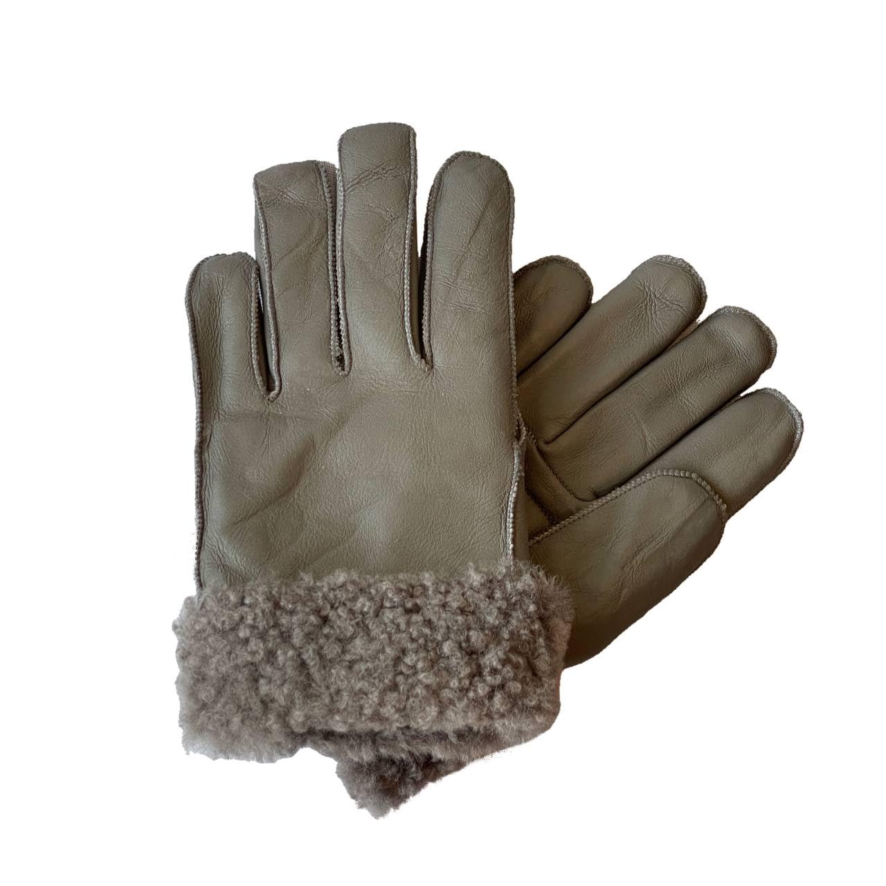 Gloves Leather Shearling Sheepskin Fur Winter Warm Gloves S-2XL