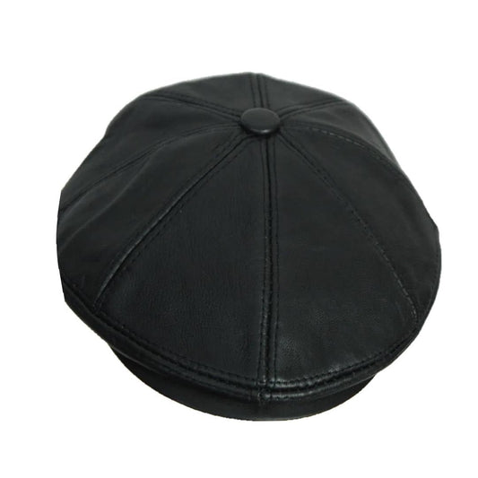 Lukkizara Genuine Leather Newsboy Ivy League Classic Flat Cap