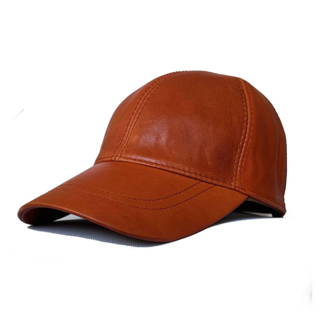 Lukkizara Mens Womans Leather Cap 100% Genuine Real Lambskin Leather