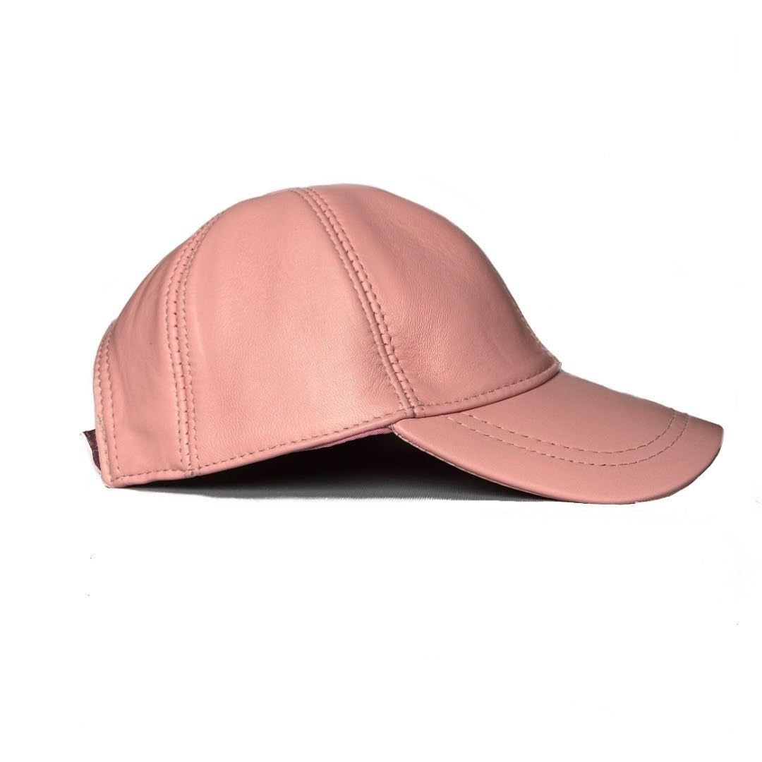 Lukkizara Genuine Real Lambskin Leather Unisex Baseball Cap - 100% Sheepskin Adjustable