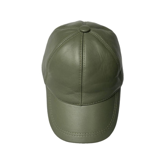 Lukkizara Leather Baseball Cap Genuine Lambskin Leather Hat Sports Visor Adjustable Strap