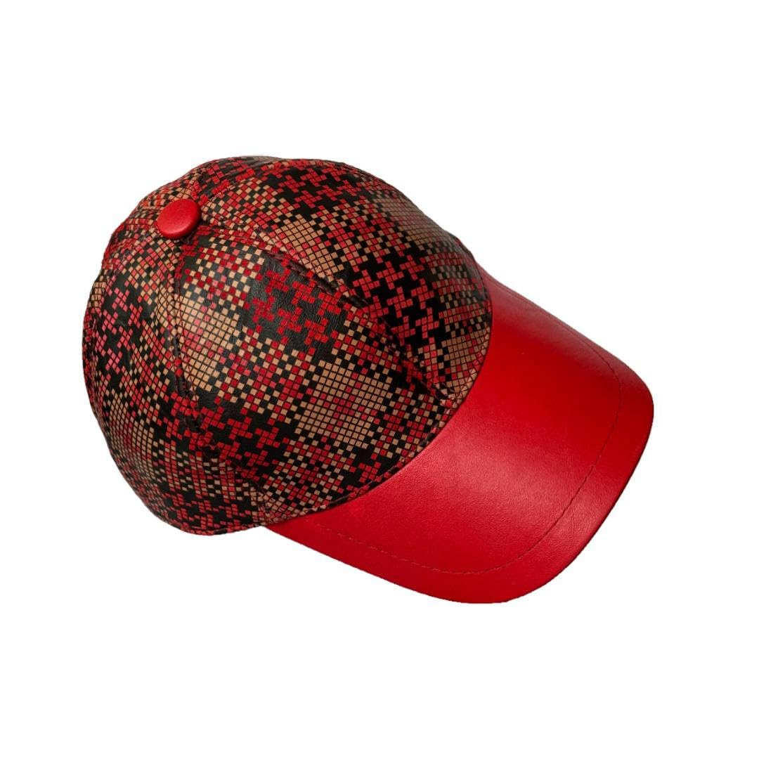 Adjustable Leather Hat Genuine Lambskin Leather Baseball Cap Sports Visor Unisex
