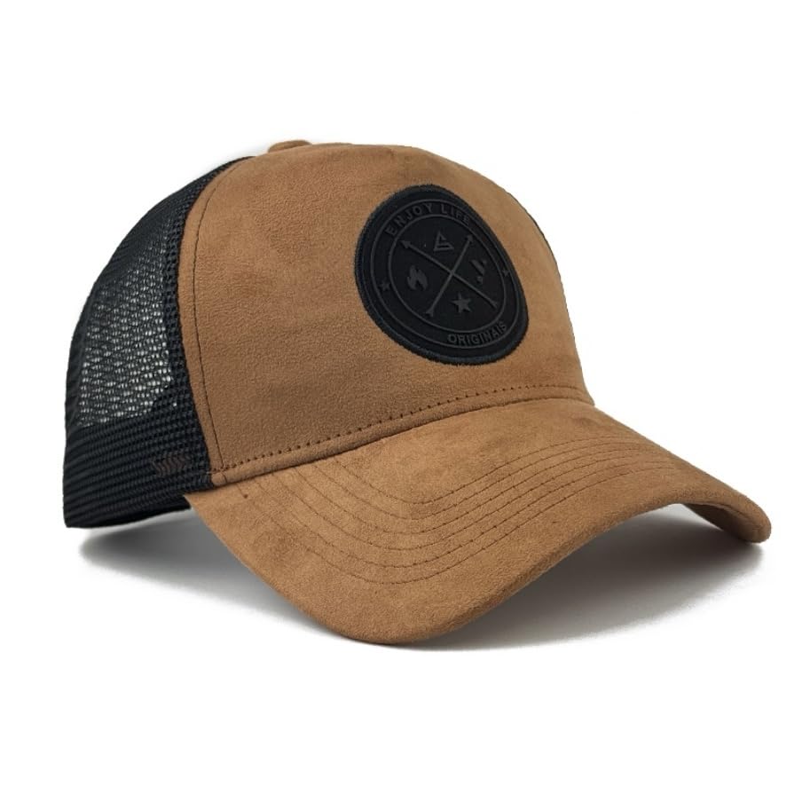 Premium Trucker Hat – Mesh Baseball Cap | Adjustable Eco-Friendly Suede Snapback Mesh Cap | Vintage Hat for Men & Women