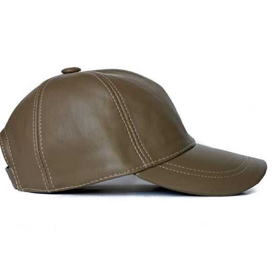 Genuine Leather Baseball Cap 100% Real Lambskin Leather Hat | Ball Cap