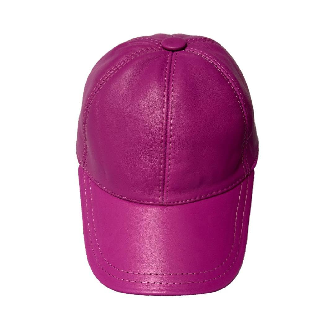 Lukkizara Genuine Real Lambskin Leather Unisex Baseball Cap - 100% Sheepskin Adjustable