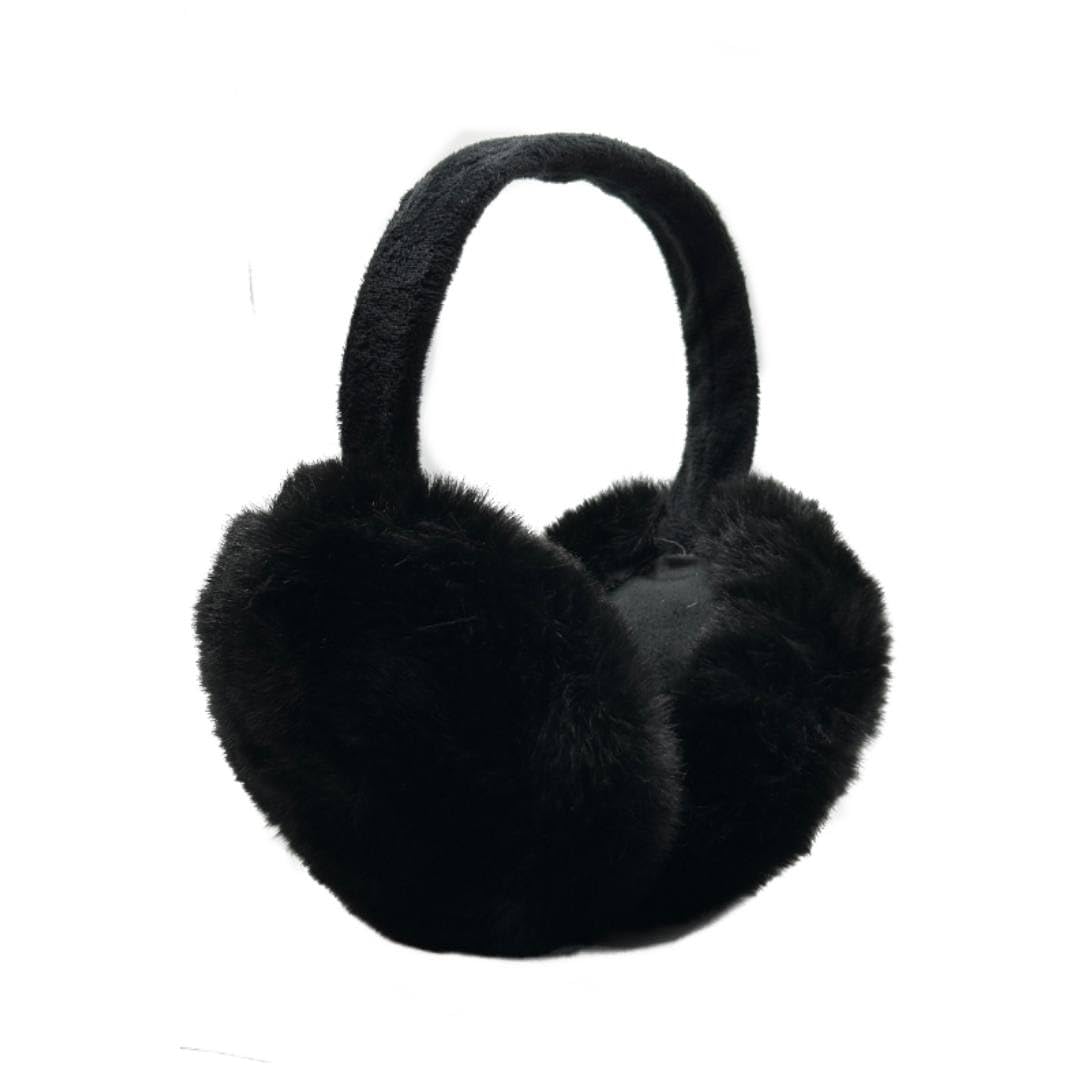 Lukkizara Ear Muffs for Women, Foldable Winter Faux Furry Earmuffs, Adjustable Soft Ear Warmer Covers