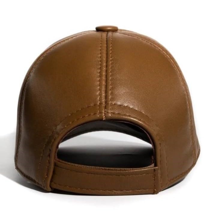 Lukkizara Real Genuine Lambskin Leather Baseball Cap Hat Sports Visor