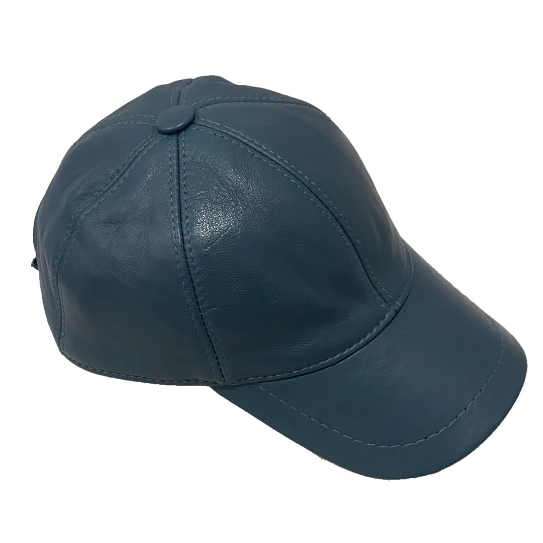 Lukkizara Real Genuine Leather Unisex Baseball Cap - 100% Lambskin Leather Adjustable Dad Hat