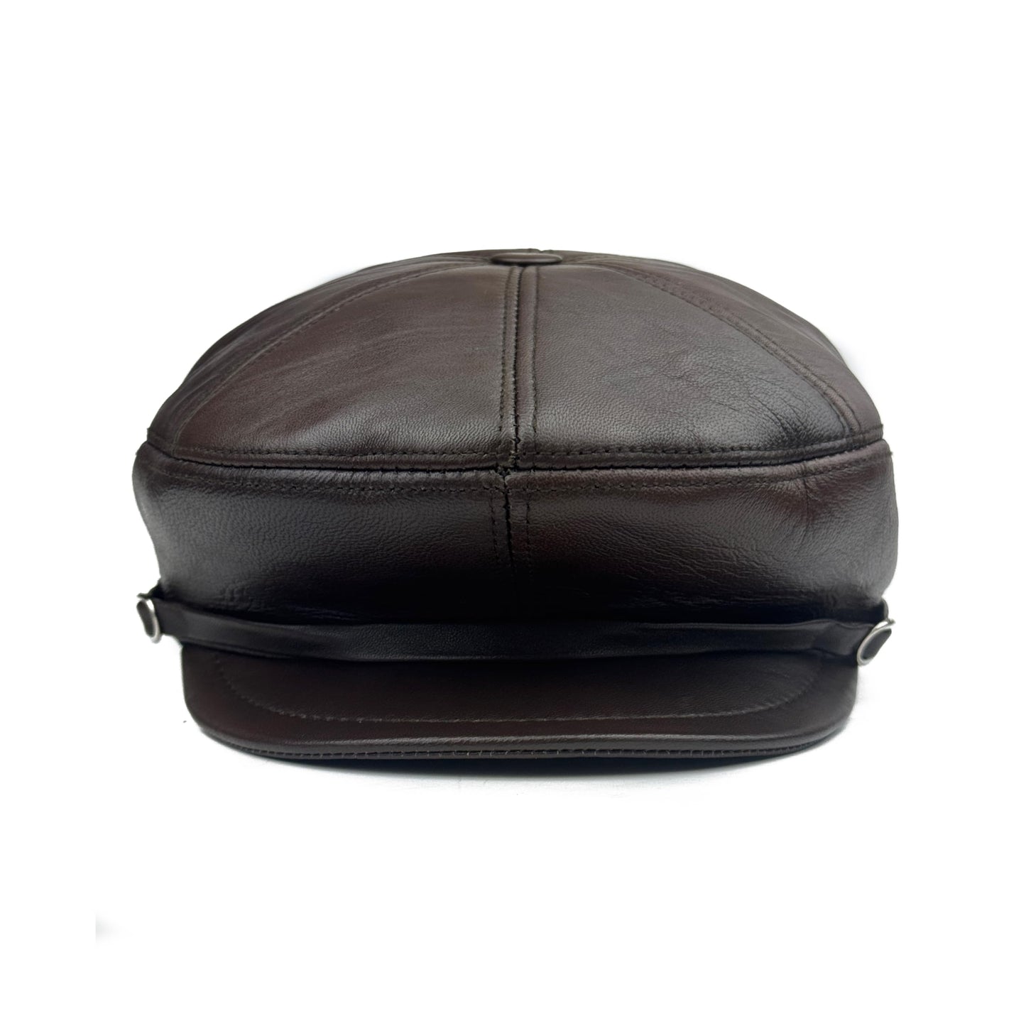 Handmade Men’s Real Leather Newsboy Cap – Vintage Sheepskin Leather Flat Cap, Classic Cabbie Driver Ascot Hat