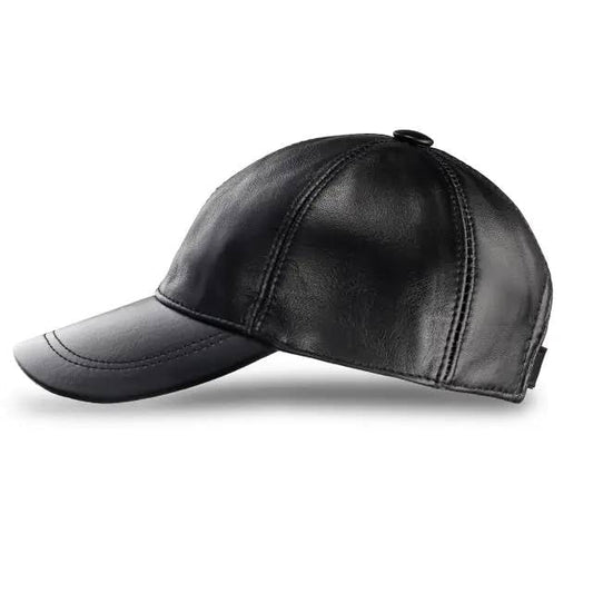 Lukkizara Genuine Real Leather Baseball Cap - 100% Lambskin Adjustable Dad Hat