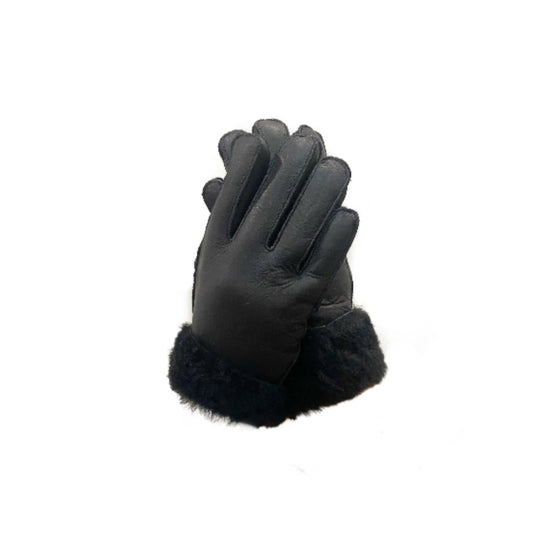 Gloves Leather Shearling Sheepskin Fur Winter Warm Gloves S-2XL