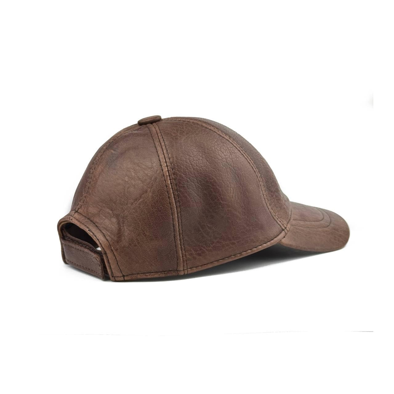 Lukkizara Genuine Leather Unisex Baseball Cap - 100% Lambskin Leather Adjustable Dad Hat