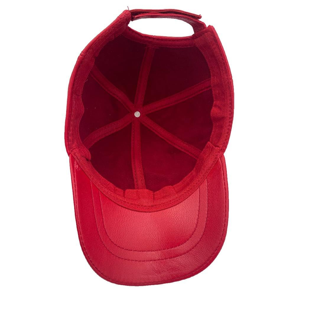 Real Leather Ball Cap for Men and Women Adjustable Dad Hat Sport Visor