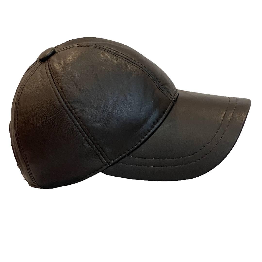 Lukkizara Real Genuine Lambskin Leather Baseball Cap Hat Sports Visor