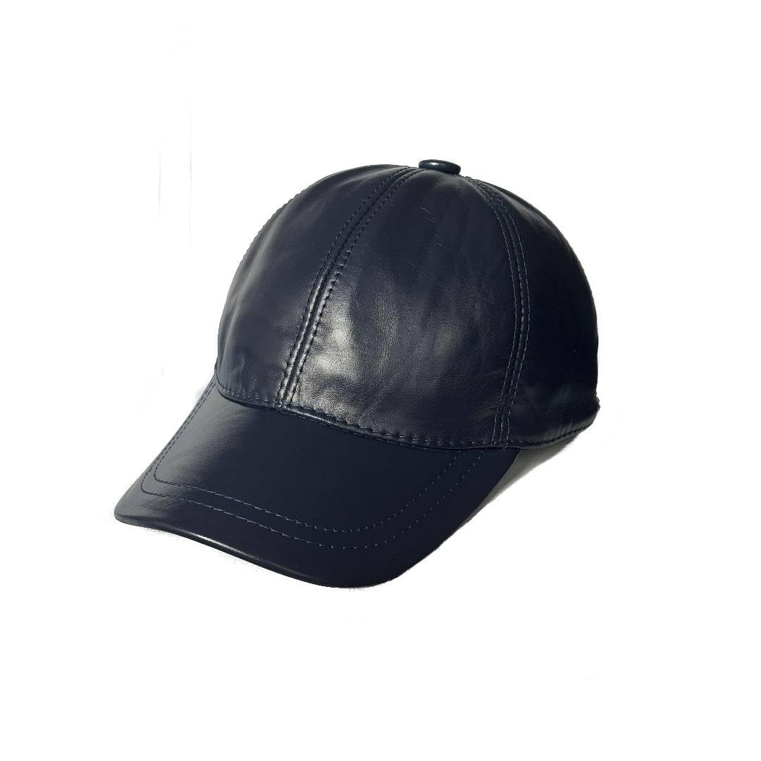 3 Pack Leather Caps Genuine Lambskin Leather Hat Sports Visor Adjustable Strap