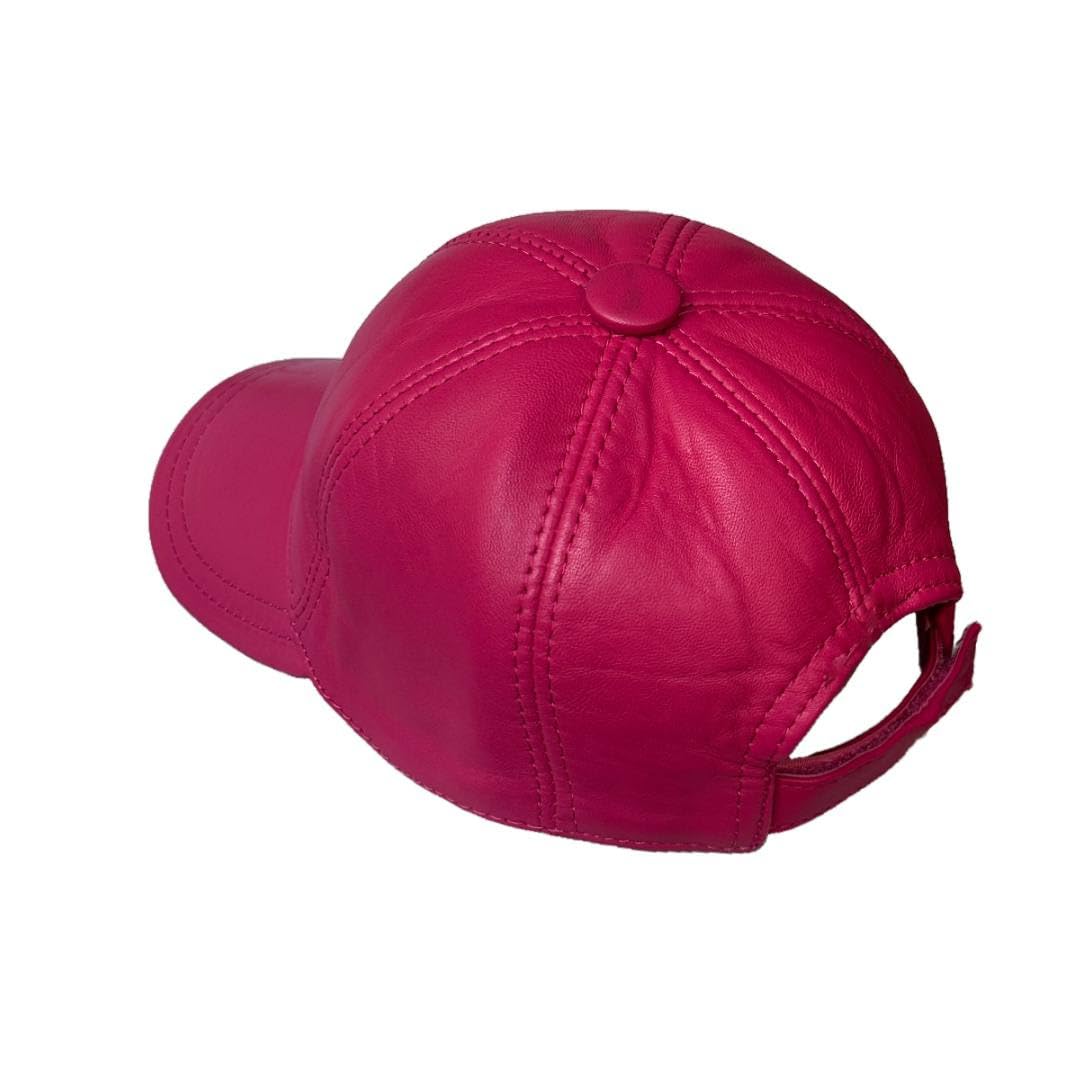 Lukkizara Genuine Real Lambskin Leather Unisex Baseball Cap - 100% Sheepskin Adjustable