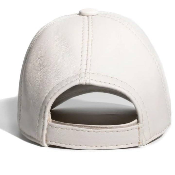 Leather Baseball Cap Soft Lambskin Hat Classic Adjustable Referee Snapback Dad Hat