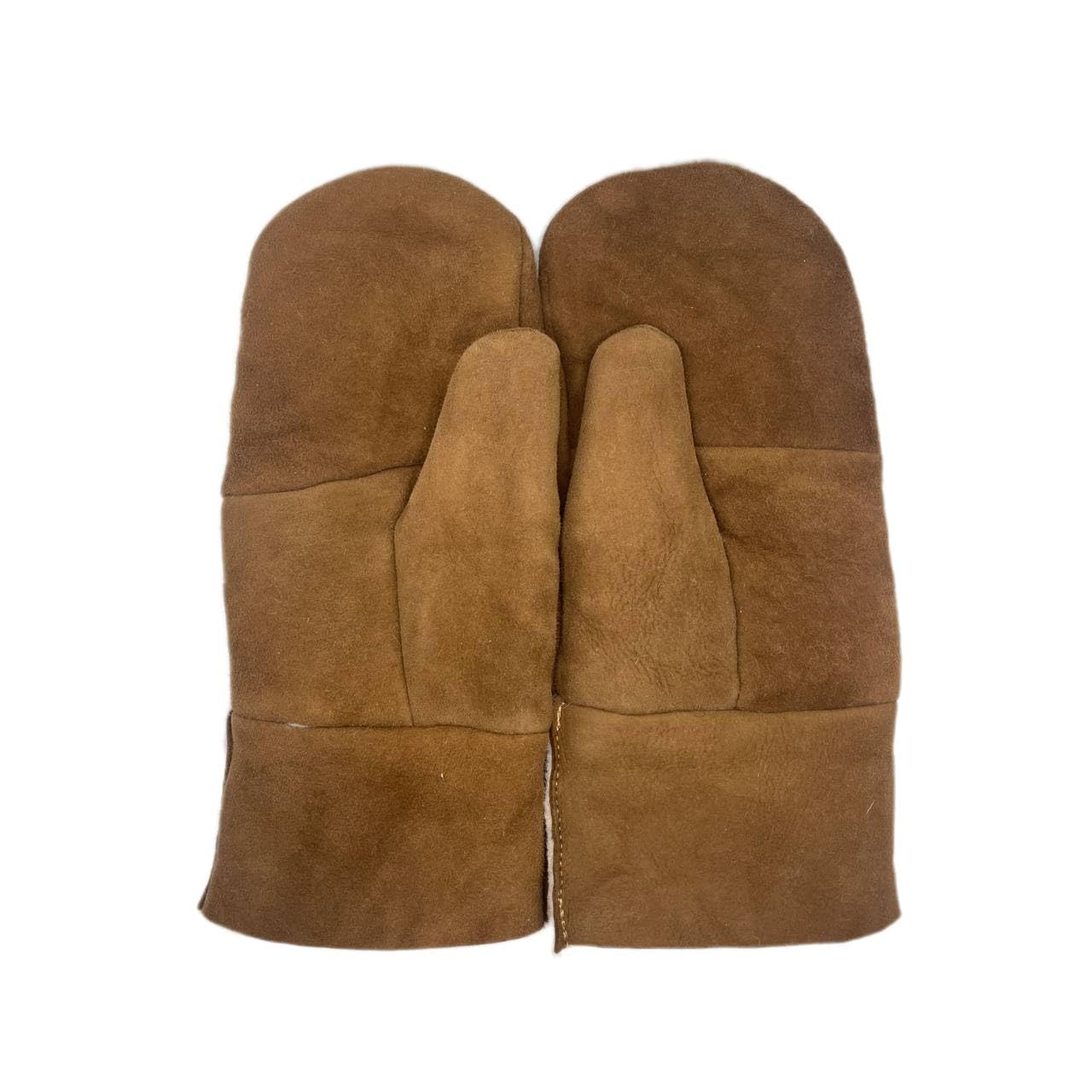 Lukkizara Men's and Women's Premium Shearling Sheepskin Leather Fur Mittens