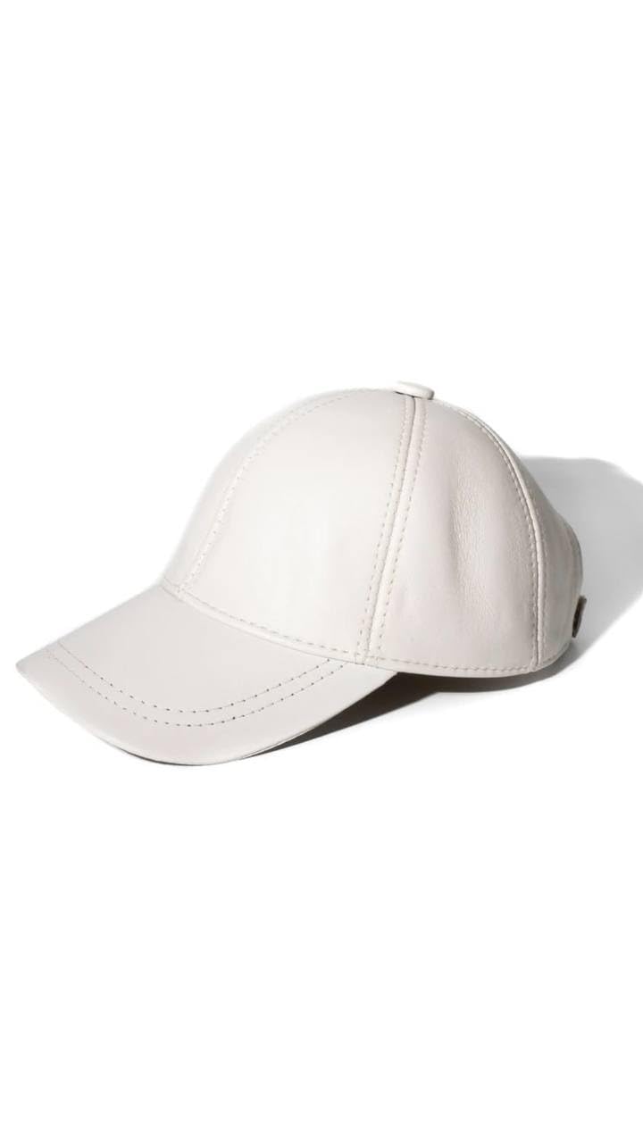 Lukkizara Genuine Real Lambskin Leather Unisex Baseball Cap - 100% Lambskin Adjustable
