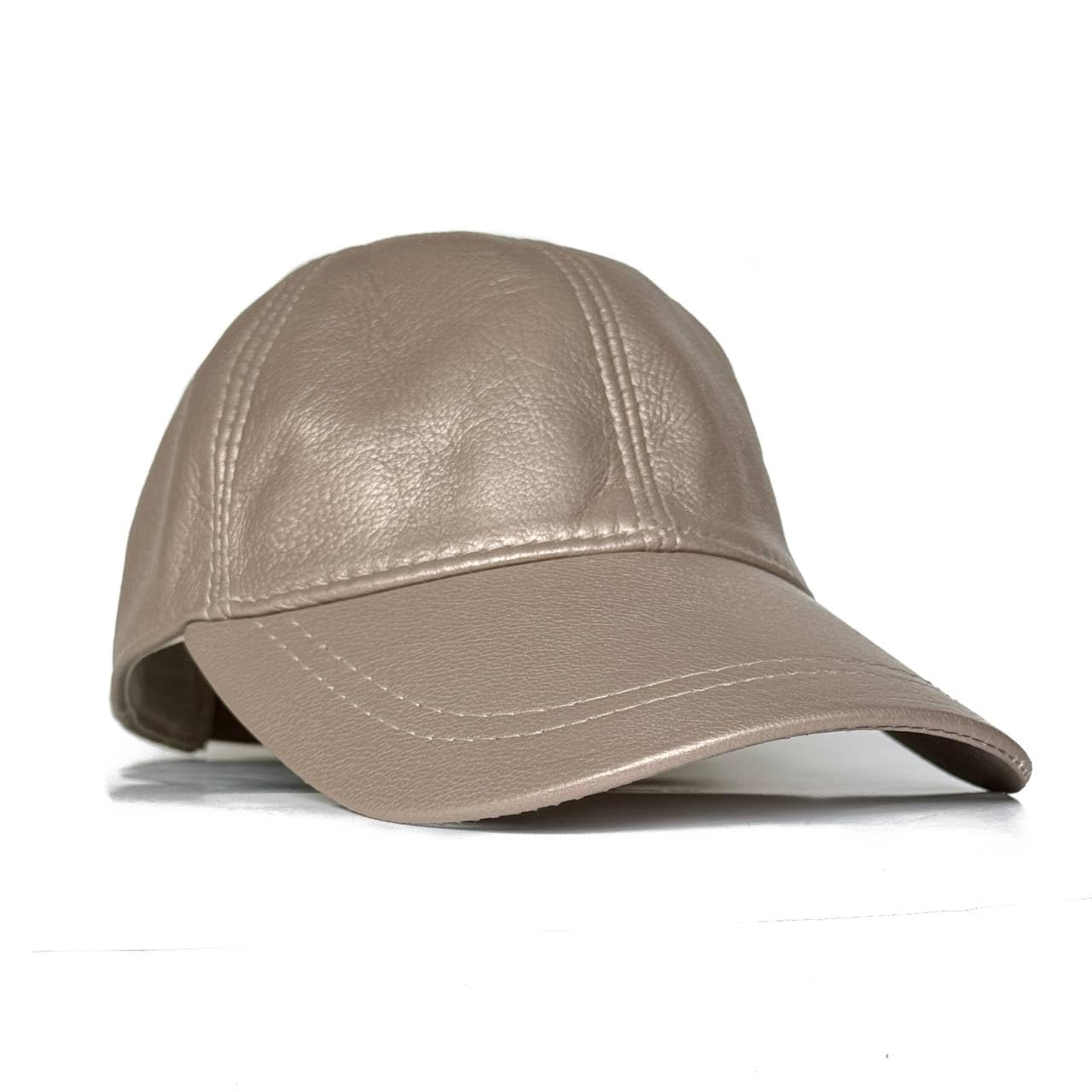 Lukkizara Real Leather Baseball Cap for Women. 100% Genuine Sheepskin Adjustable Classic Hat for Walking. Pink