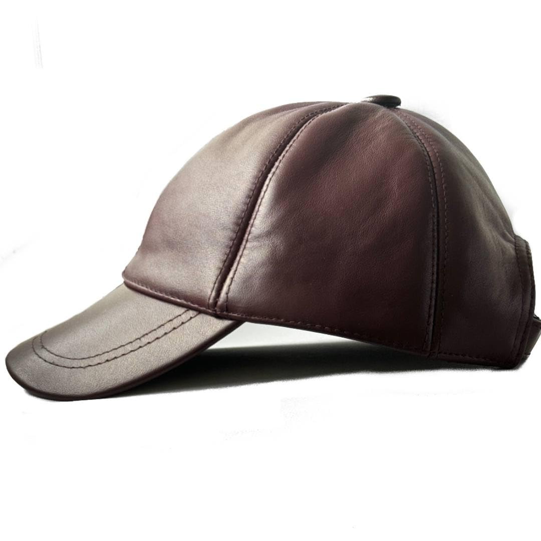Lukkizara Real Leather Baseball Cap for Women. 100% Genuine Sheepskin Adjustable Classic Hat for Walking. Pink