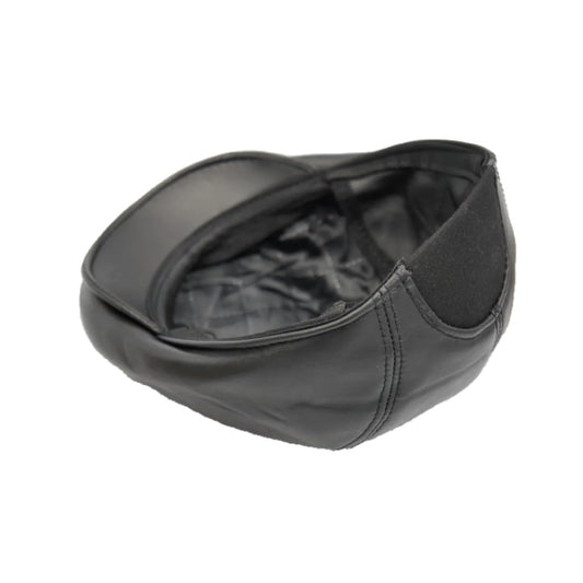 Generic Men's Brown Ivy League Classic Flat Cap - Newsboy Cap - Genuine Sheepskin Leather - Warm & Breathable - Ear Warmer