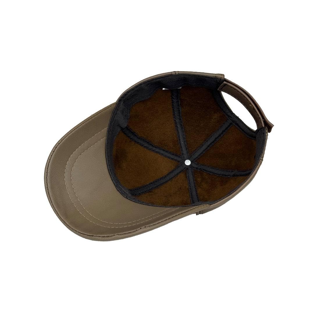 Lukkizara Genuine Leather Unisex Baseball Cap - 100% Lambskin Leather Adjustable Dad Hat