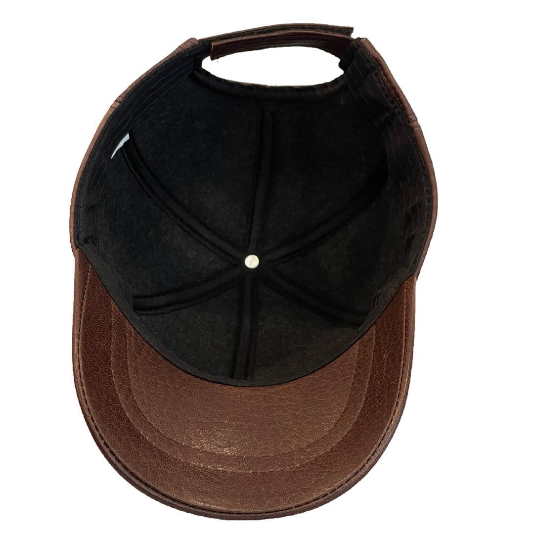 Lukkizara Real Genuine Lambskin Leather Baseball Cap Hat Sports Visor