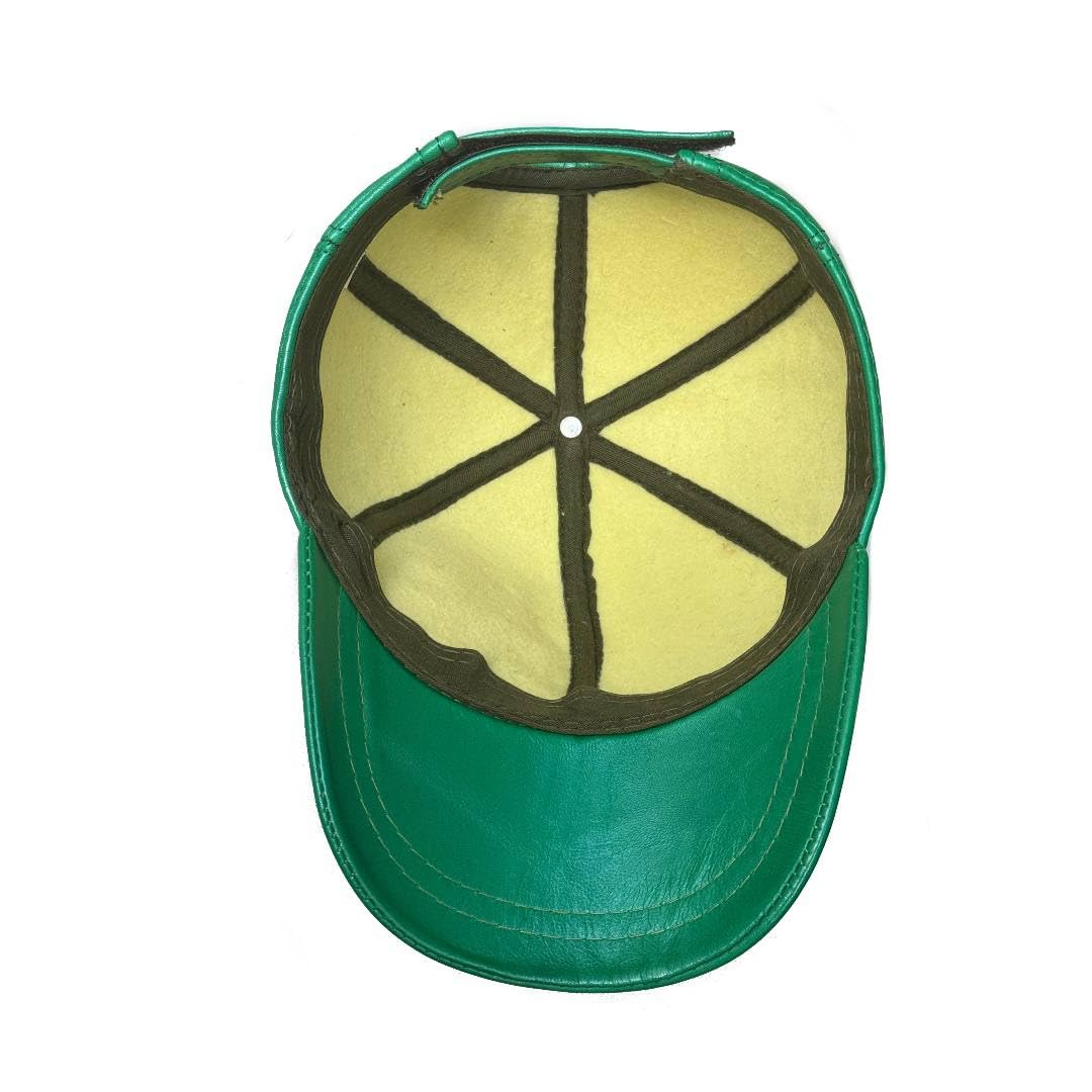 Lukkizara Leather Cap for Men Women Real Sheepskin Adjustble Hat Classic Referee Snapcack