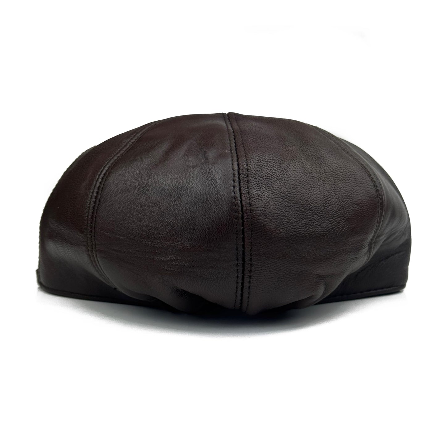 Handmade Men’s Real Leather Newsboy Cap – Vintage Sheepskin Leather Flat Cap, Classic Cabbie Driver Ascot Hat