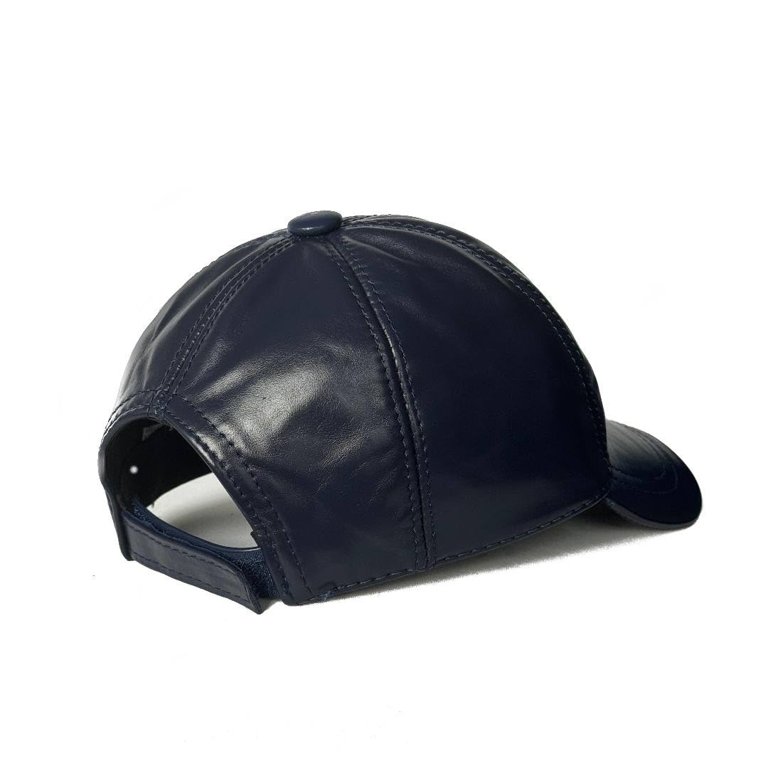 3 Pack Leather Caps Genuine Lambskin Leather Hat Sports Visor Adjustable Strap