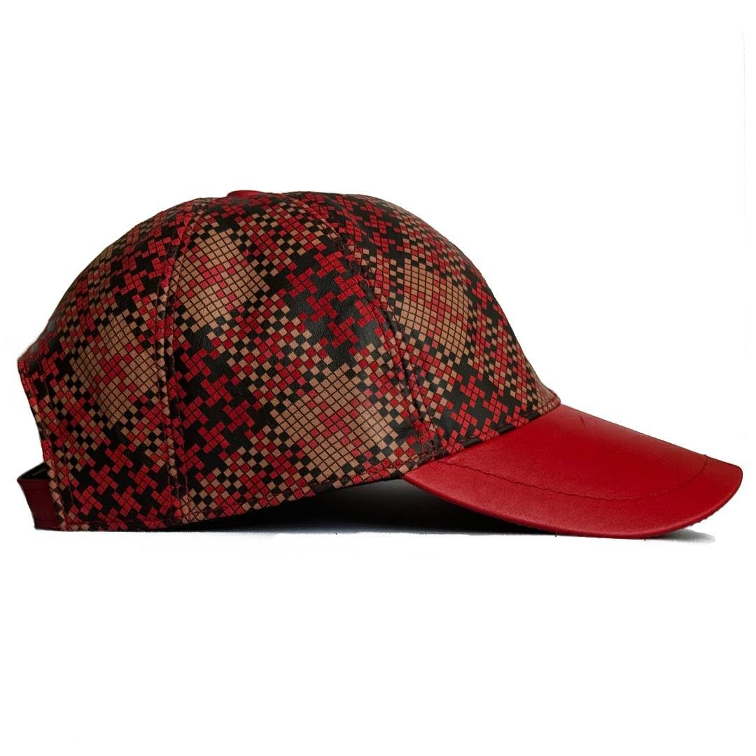 Adjustable Leather Hat Genuine Lambskin Leather Baseball Cap Sports Visor Unisex