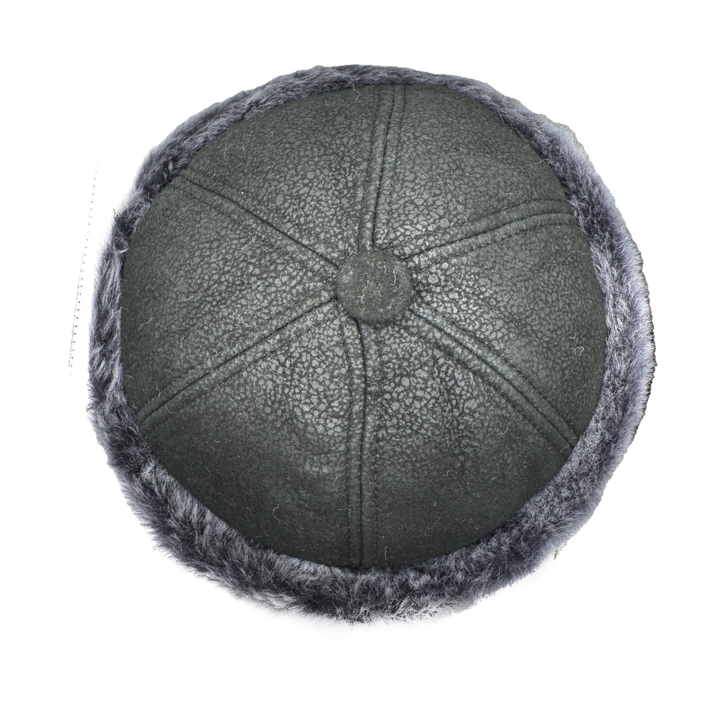 Lukkizara Winter Leather Hat Shearling Sheepskin Fur Beanie Hat