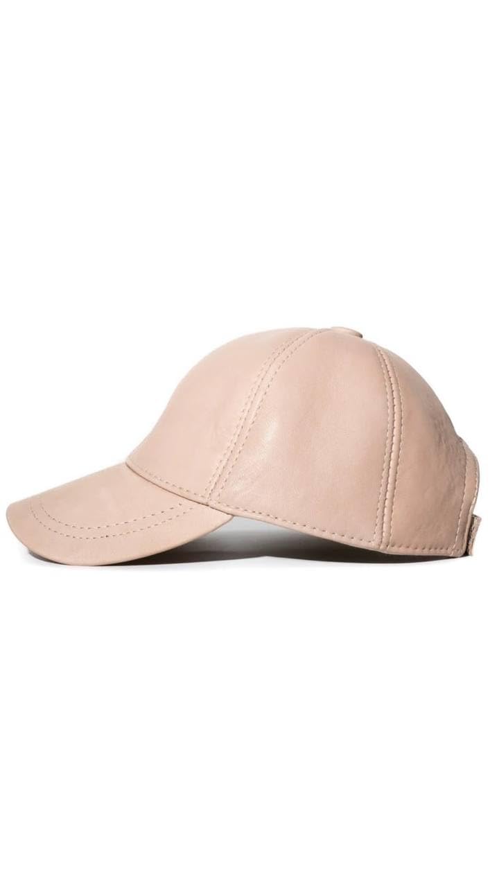 Lukkizara Genuine Real Lambskin Leather Unisex Baseball Cap - 100% Lambskin Adjustable