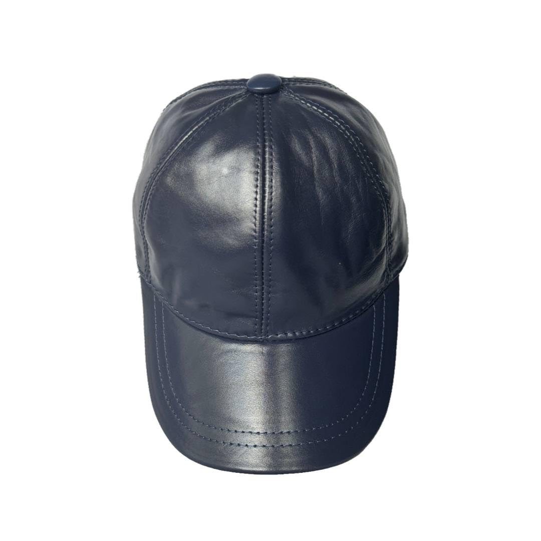 Lukkizara Leather Cap for Men Women Real Sheepskin Adjustble Hat Classic Referee Snapcack