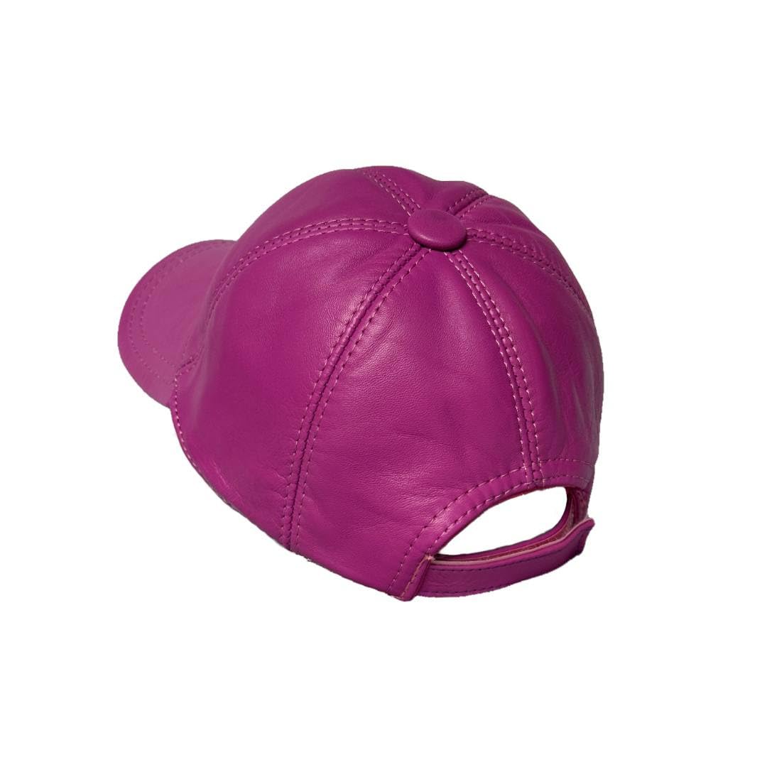 Lukkizara Genuine Real Lambskin Leather Unisex Baseball Cap - 100% Sheepskin Adjustable