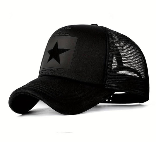 Men's Women's Star Print Baseball Cap Casual Breathable Sunscreen Mesh Hat for Outdoor Hiking Cycling Snapback Truker Hat