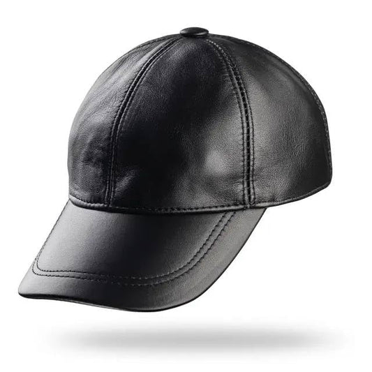 Lukkizara Genuine Real Leather Baseball Cap - 100% Lambskin Adjustable Dad Hat
