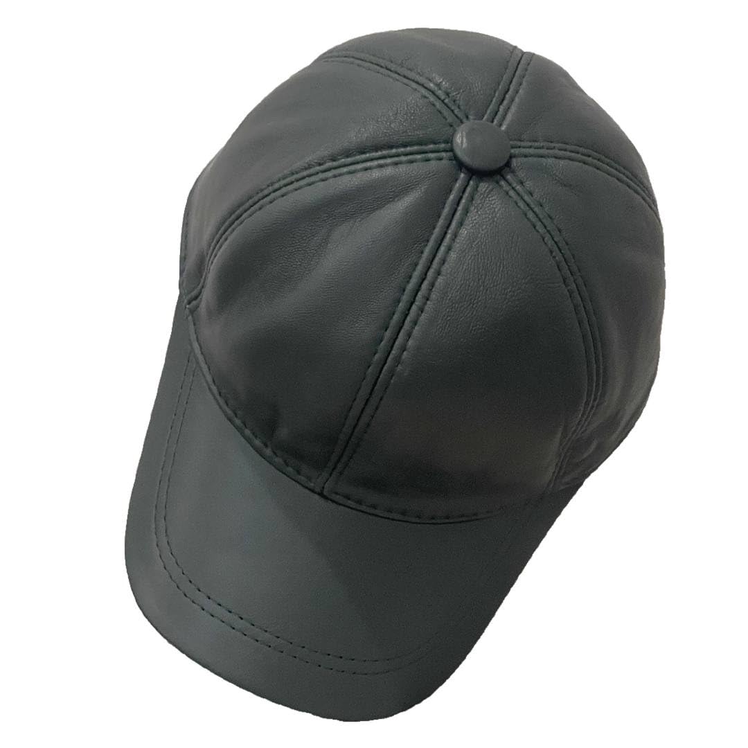 Real Leather Ball Cap for Men and Women Adjustable Dad Hat Sport Visor