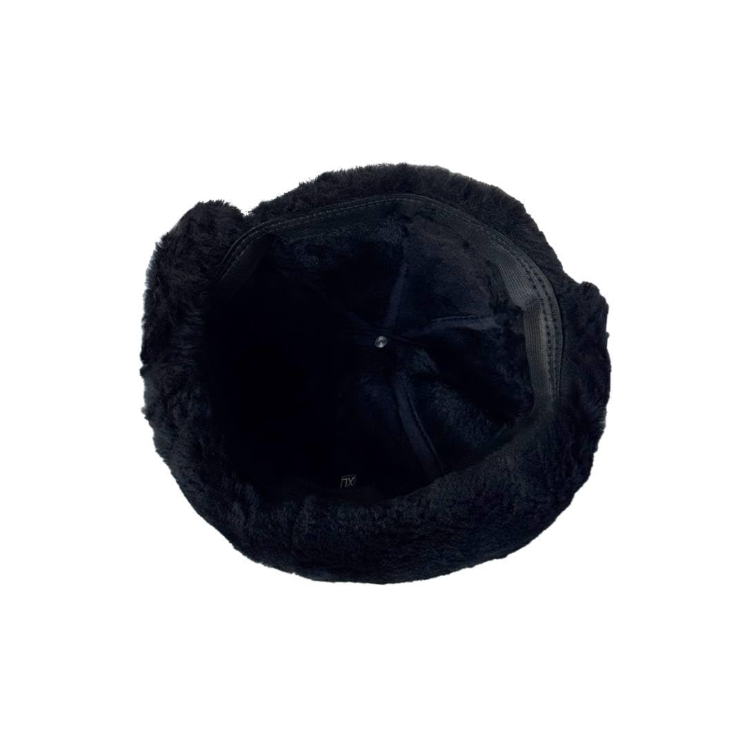 Leather Aviator Russian Ushanka Trapper Shearling Sheepskin Fur Ear Flap Waterproof Winter Hat