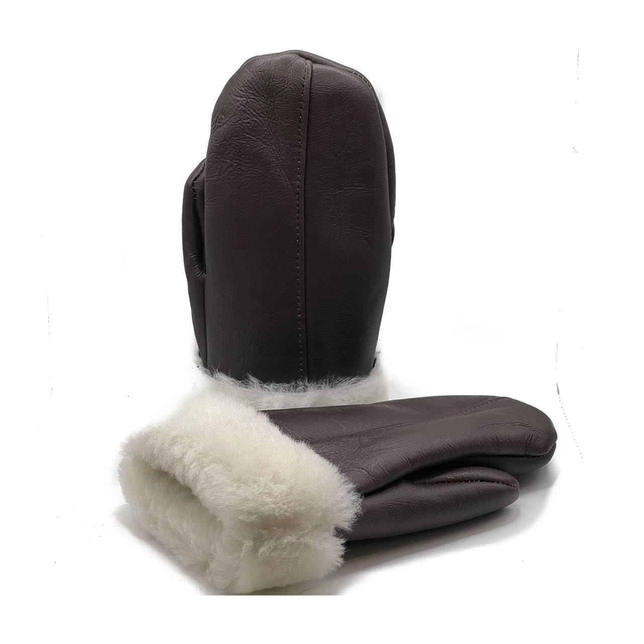 Lukkizara Men's and Women's Premium Shearling Sheepskin Leather Fur Mittens