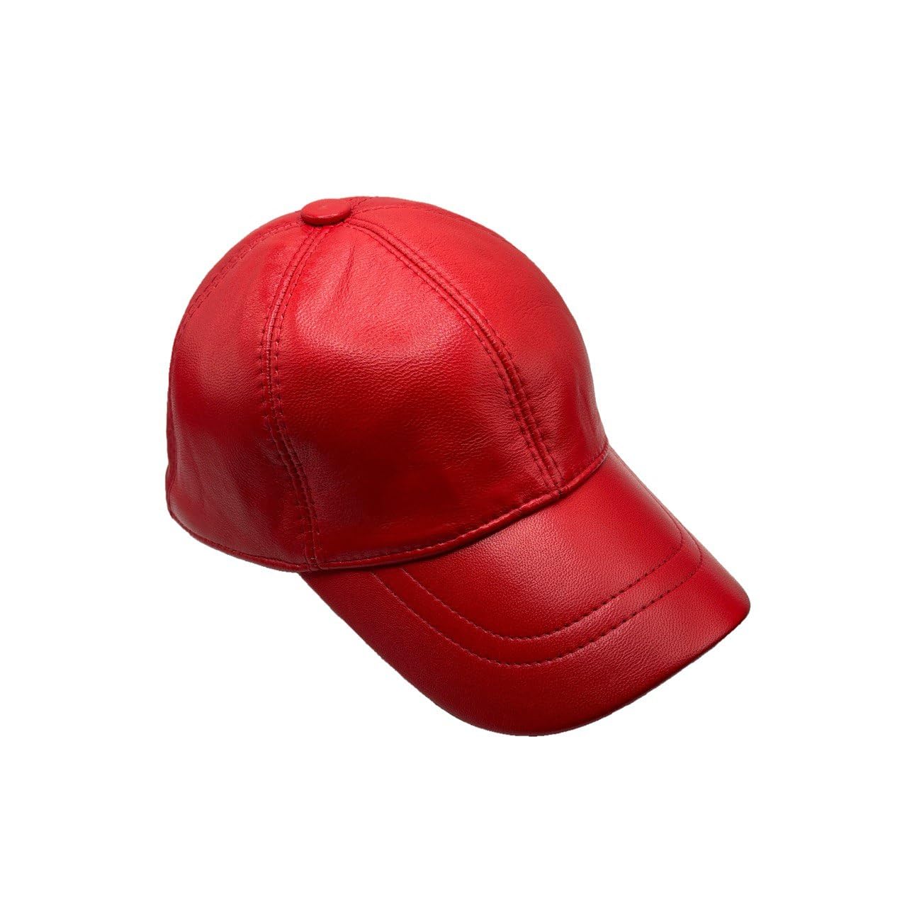 Pink Leather Baseball Cap Hat Sports Visor (Watermelom)