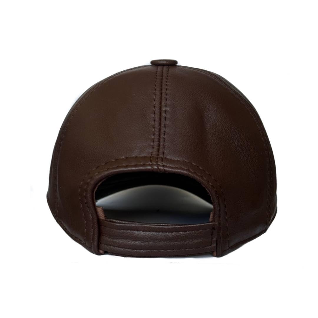 3 Pack Leather Caps Genuine Lambskin Leather Hat Sports Visor Adjustable Strap