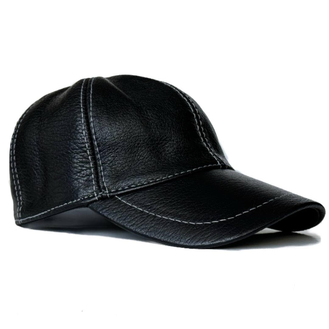 Genuine Leather Baseball Cap 100% Real Lambskin Leather Hat | Ball Cap