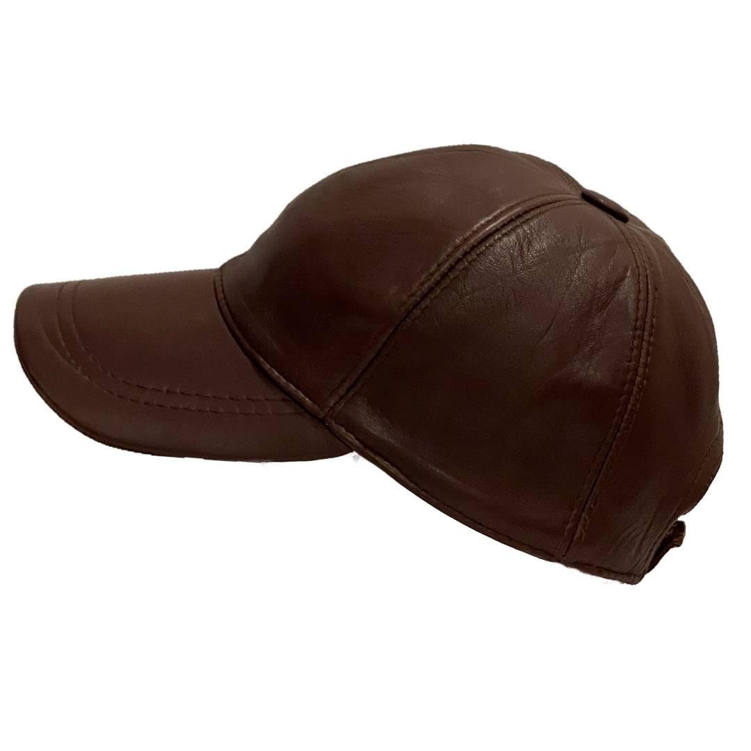 Real Leather Ball Cap for Men and Women Adjustable Dad Hat Sport Visor
